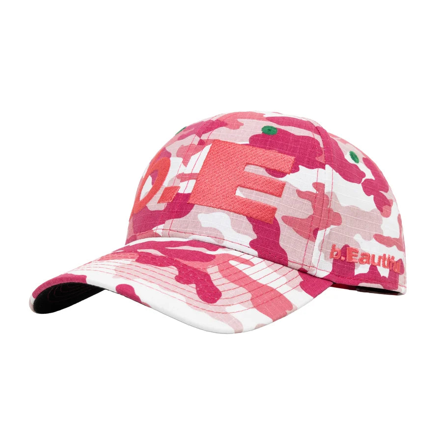 b.E Hat (Pink Hat Camo / Hot
Pink)