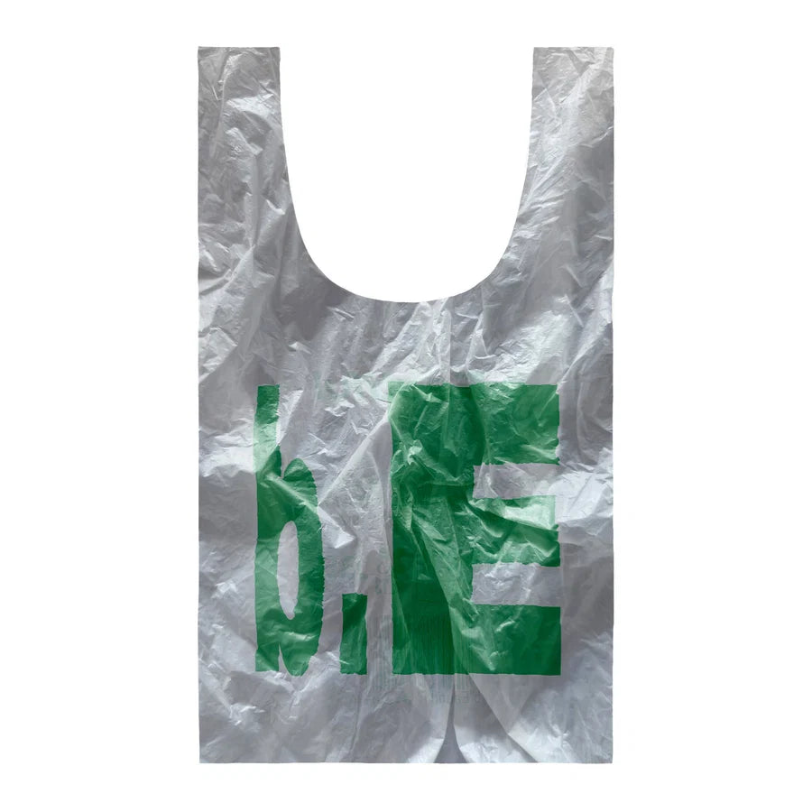 b.E Plastic Reusable Bag Standard
(White / Green)